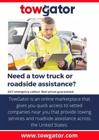 need a tow truck or roadside assistance