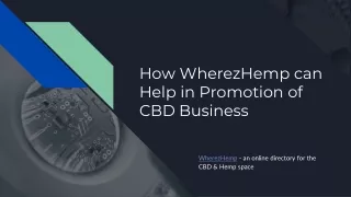 How WherezHemp can Help in Promotion of CBD Business