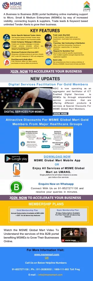 Digital Services Facilitation for Paid Members | MSME Global Mart