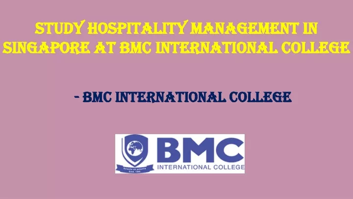 study hospitality management in singapore