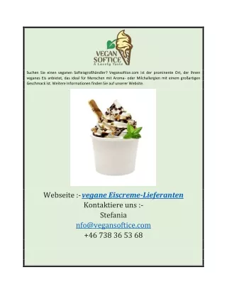 vegane Eiscreme-Lieferanten