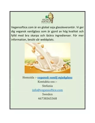 vegansk vanilj mjukglass