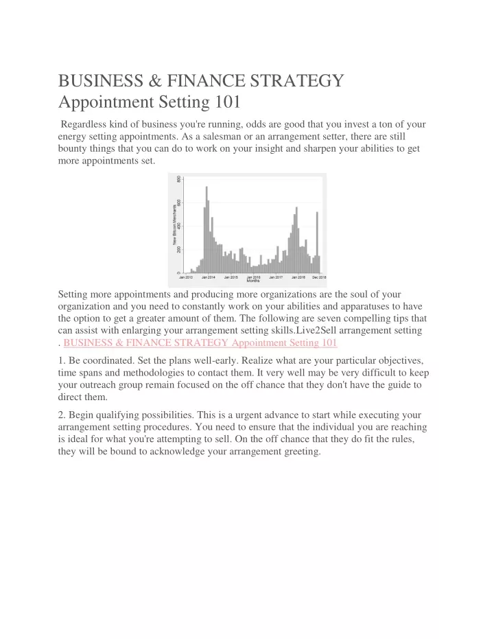 business finance strategy appointment setting 101