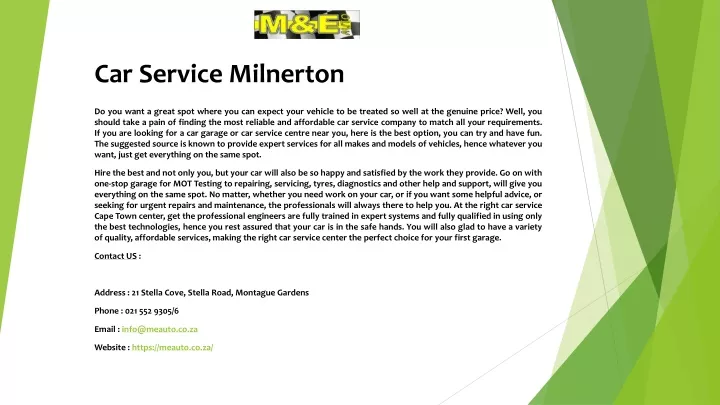 car service milnerton