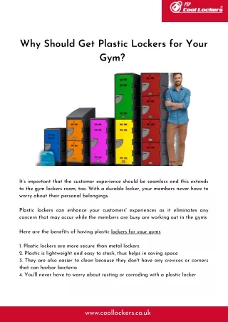 Why Should Get Plastic Lockers for Your Gym