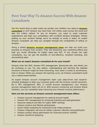 pave your way to amazon success with amazon