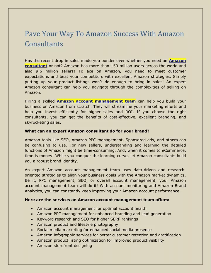 pave your way to amazon success with amazon