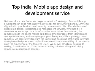 top india mobile app design and development service
