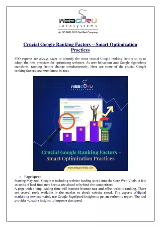 crucial google ranking factors smart optimization