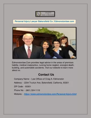 Personal Injury Lawyer Bakersfield Ca | Edmonstonlaw.com