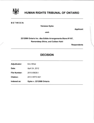 Human Rights Tribunal