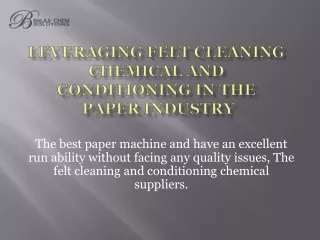 Cleaning And Conditioning Chemical Suppliers Online