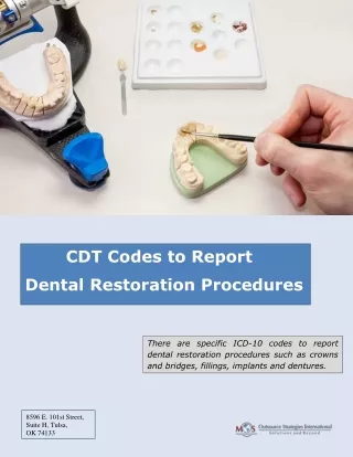cdt codes to report