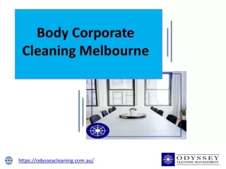 Body Corporate Cleaning Melbourne
