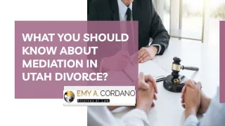 What You Should Know About Mediation in Utah Divorce?