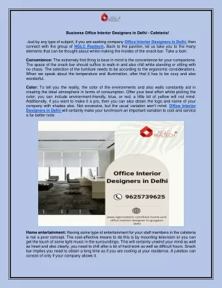 business office interior designers in delhi