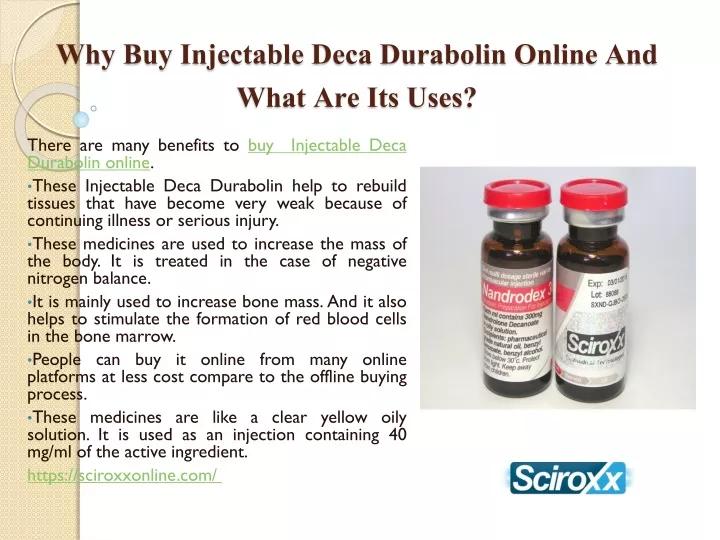 why buy injectable deca durabolin online and what are its uses