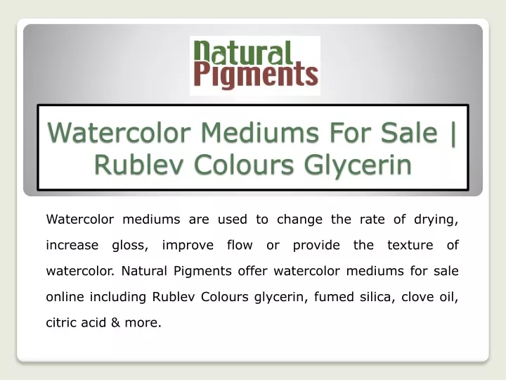watercolor mediums for sale rublev colours glycerin