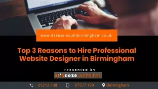 Top 3 Reasons to Hire Professional Website Designer in Birmingham