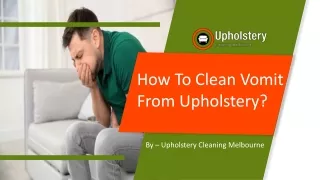 How To Clean Vomit From Upholstery | Sofa Stain Cleaning Hack