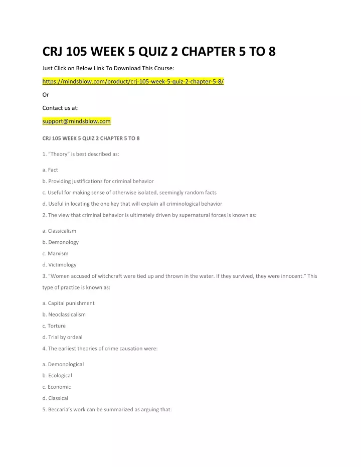 crj 105 week 5 quiz 2 chapter 5 to 8