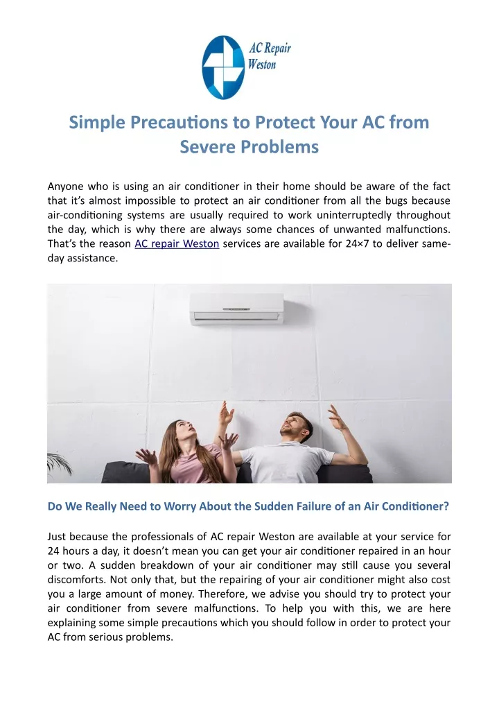 simple precautions to protect your ac from severe