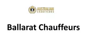 ballarat chauffeurs