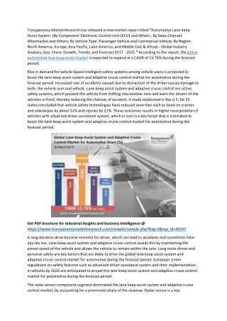 transparency market research has released