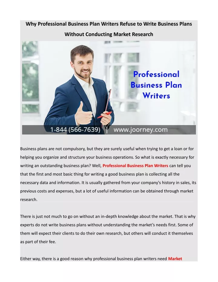 why professional business plan writers refuse