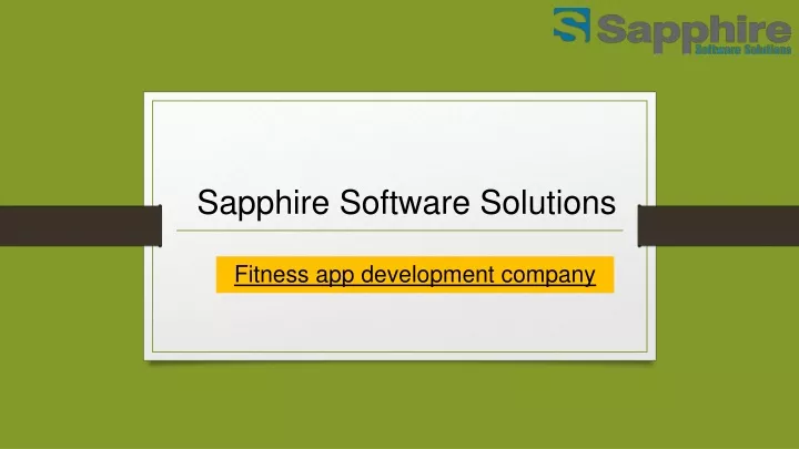 sapphire software solutions