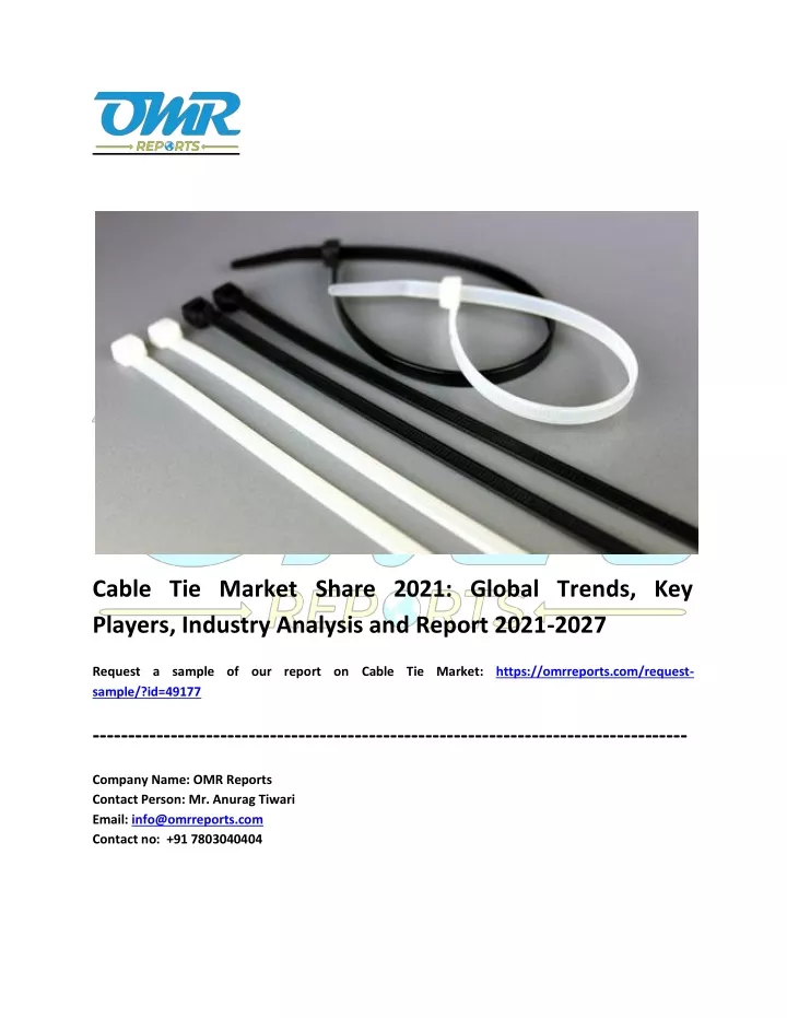 cable tie market share 2021 global trends