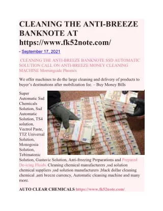 CLEANING THE ANTI-BREEZE BANKNOTE AT https://www.fk52note.com/