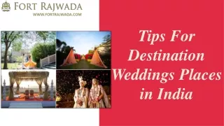 Selecting a Destination Wedding Place in India