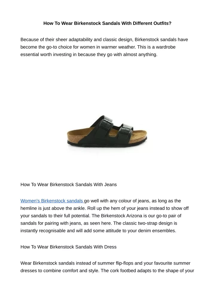 how to wear birkenstock sandals with different