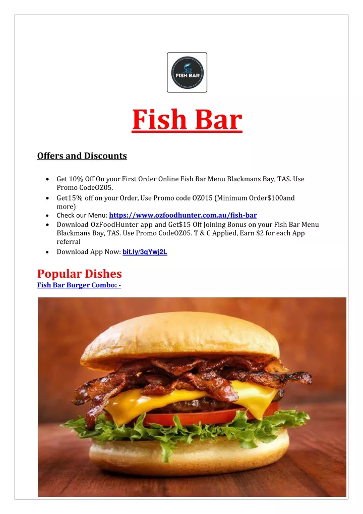 fish bar offers and discounts get 10 off on your