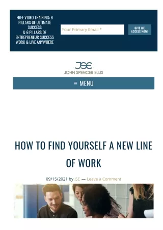 How to Find Yourself a New Line Of Work