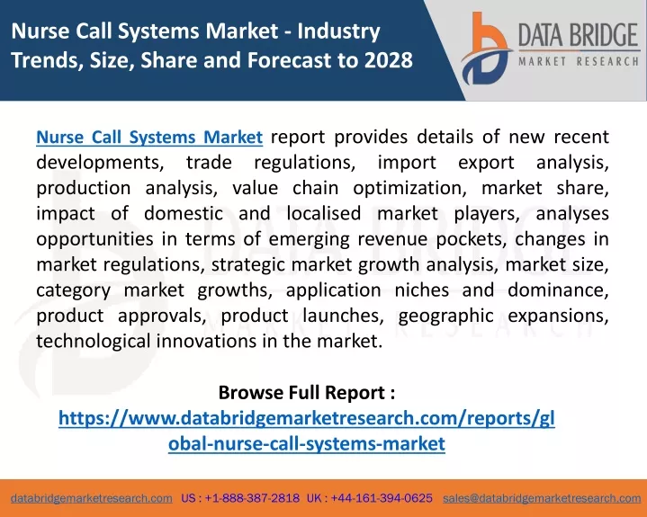 nurse call systems market industry trends size
