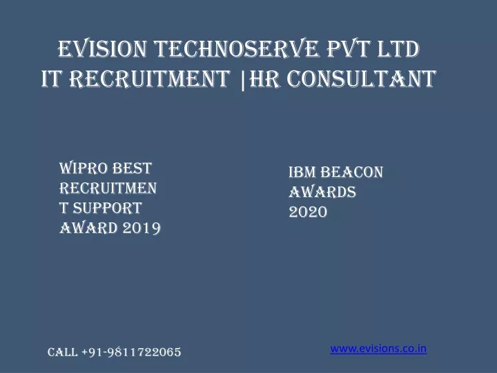 evision technoserve pvt ltd it recruitment