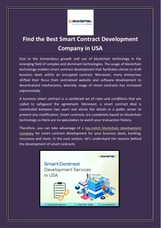 find the best smart contract development company