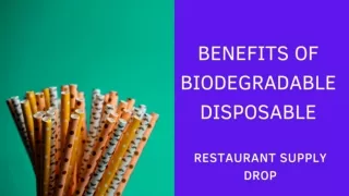 BENEFITS OF BIODEGRADABLE DISPOSABLE