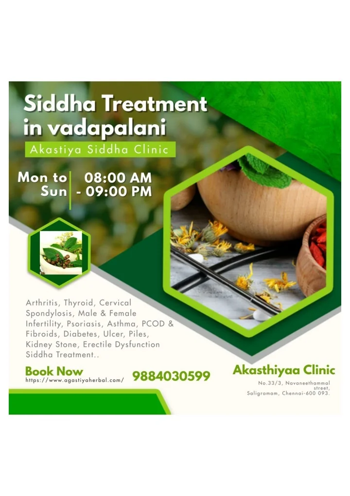 PPT Siddha Treatment in Chennai Akastiya Siddha Clinic PowerPoint