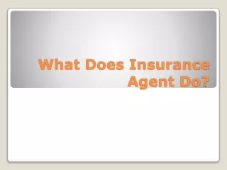 What Does Insurance Agent Do
