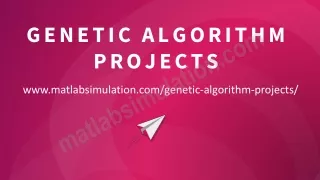 Research Guidance in Genetic Algorithm Projects