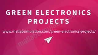 Green Electronics Projects Research Ideas