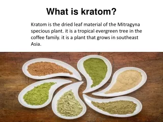 Kratoms and their types