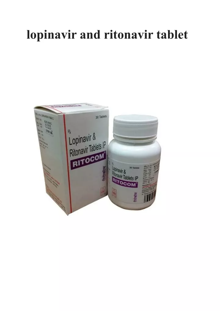 lopinavir and ritonavir tablet