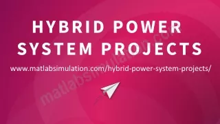 Hybrid Power System Projects