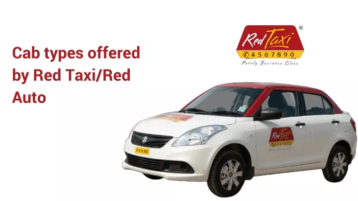 cab types offered by red taxi red auto