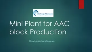 mini plant for aac block production