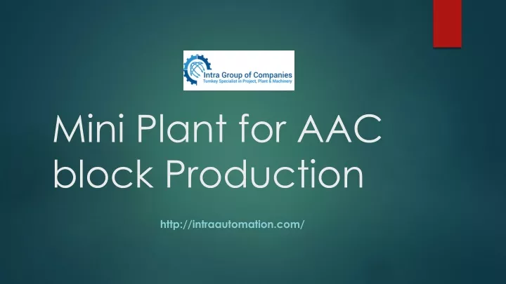 mini plant for aac block production